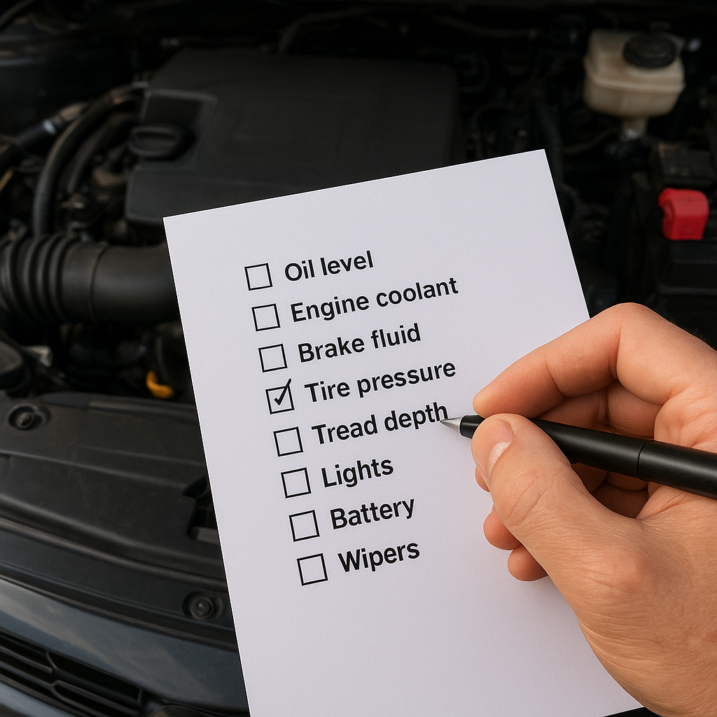 Checklist for car
